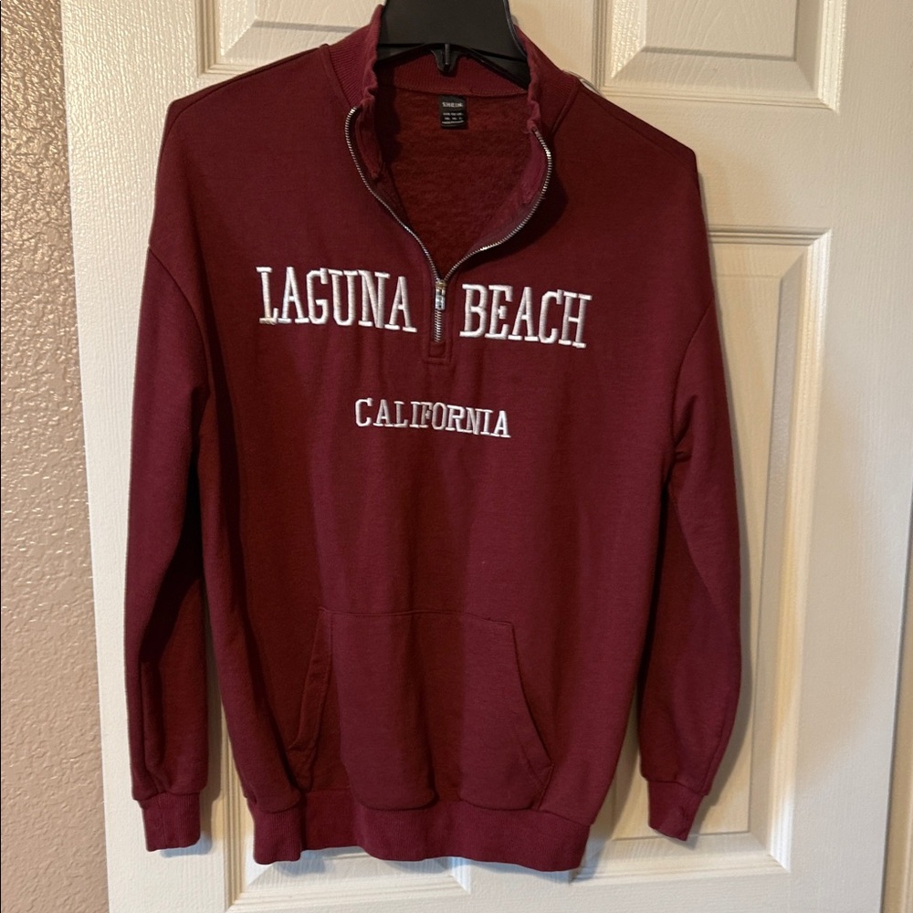 Laguna Beach Burgundy Zip-Up women Sweater